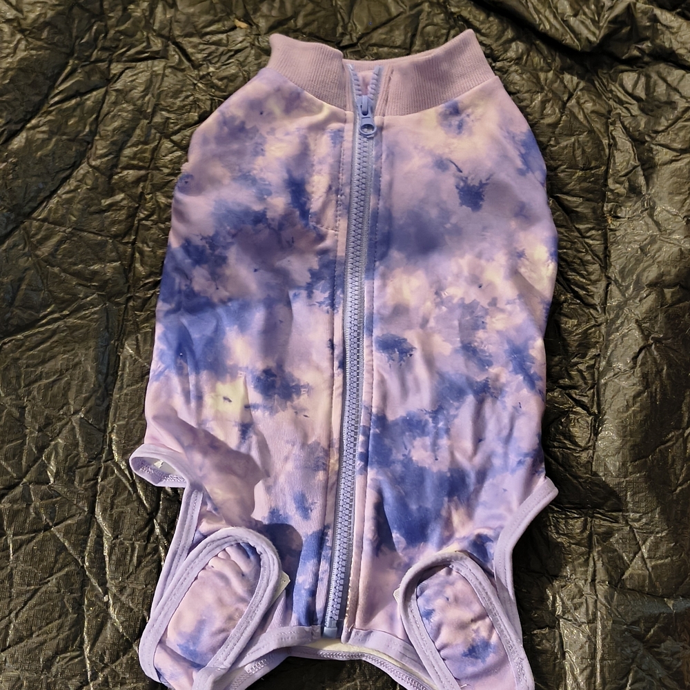 Purple Tie-Dye Dog Onesie